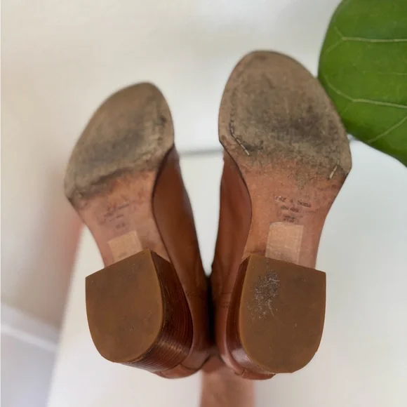 Rag & Bone Walker Pull On Cognac Leather Booties - Picture 9 of 11